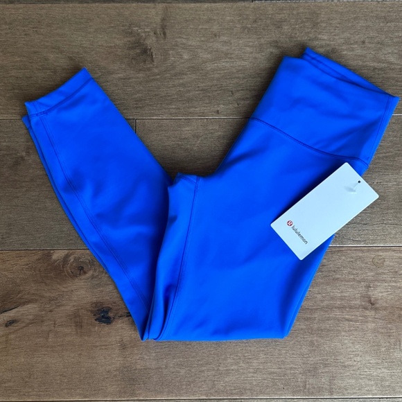 lululemon athletica Pants - Lululemon Wunder Train High Rise Tight 25" In Cerulean Blue Size 8